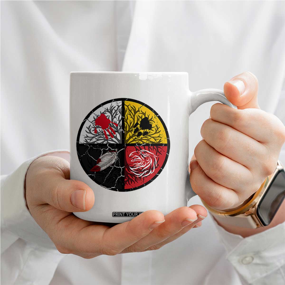 Native American Medicine Wheel MMIW Coffee Mug TS14 Print Your Wear