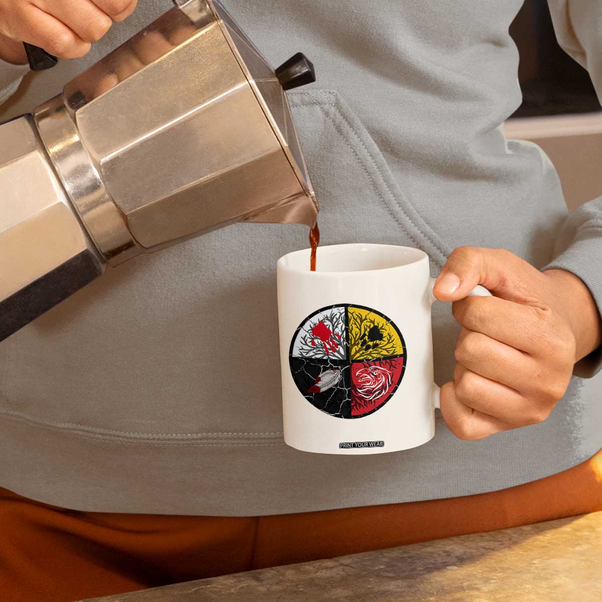 Native American Medicine Wheel MMIW Coffee Mug TS14 Print Your Wear