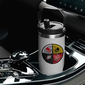 Native American Medicine Wheel MMIW Flip Straw Tumbler TS14 Print Your Wear