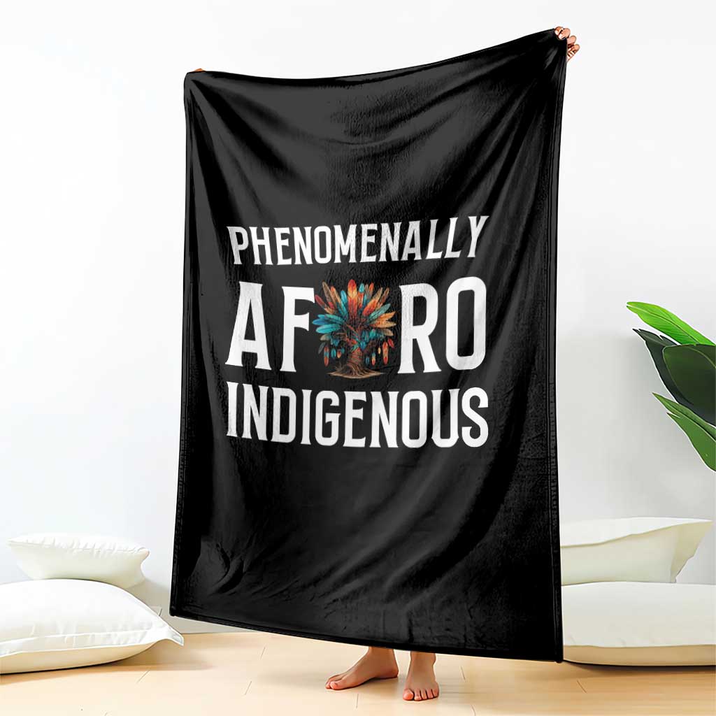 Afro Indigenous Native Pride Phenomenally Indigenous People Throw Blanket TS14 Print Your Wear