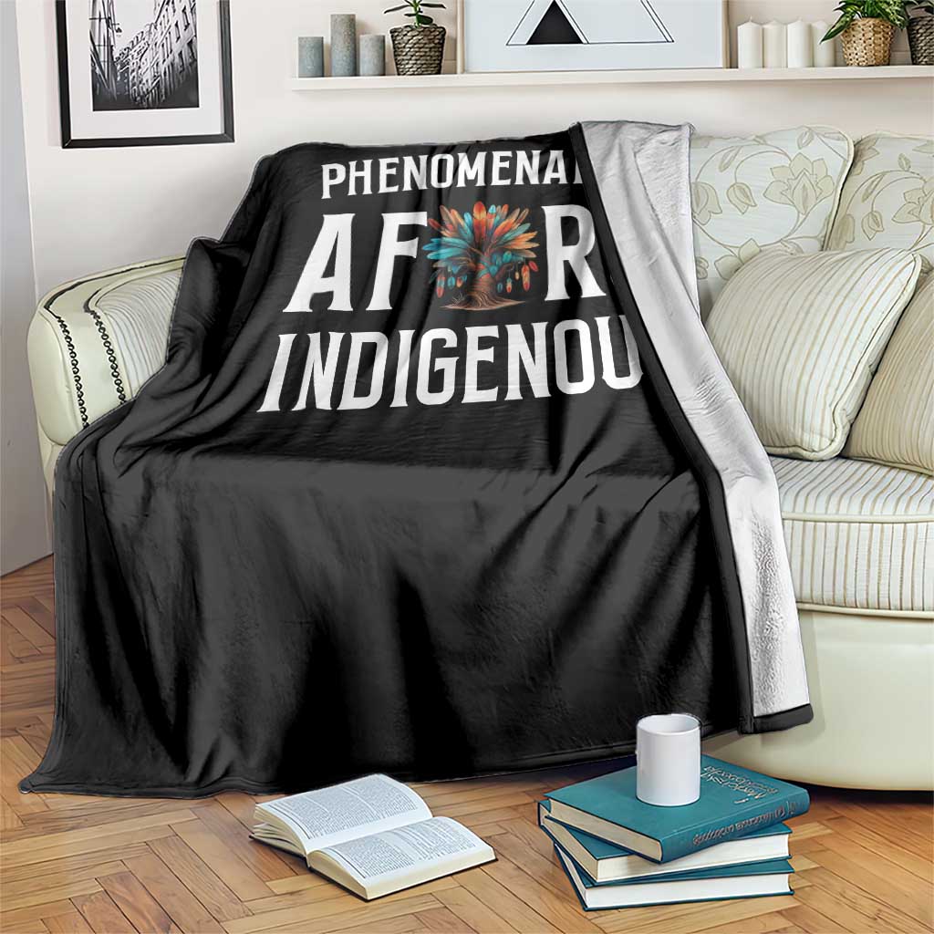 Afro Indigenous Native Pride Phenomenally Indigenous People Throw Blanket TS14 Print Your Wear