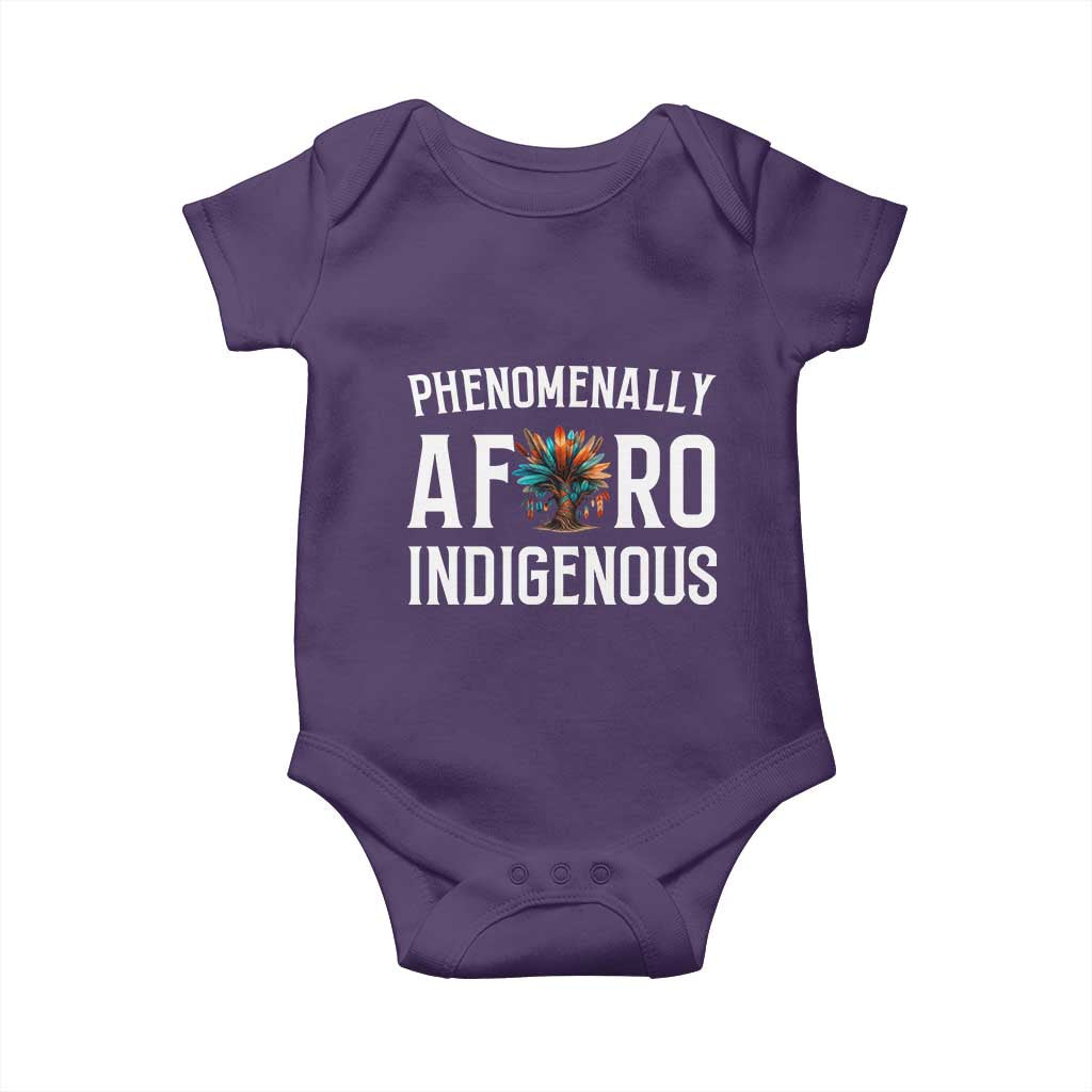 Afro Indigenous Native Pride Phenomenally Indigenous People Baby Onesie TS14 Purple Print Your Wear