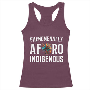Afro Indigenous Native Pride Phenomenally Indigenous People Racerback Tank Top TS14 Maroon Print Your Wear