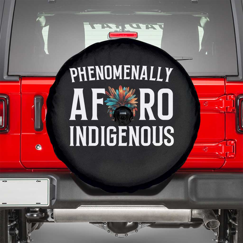 Afro Indigenous Native Pride Phenomenally Indigenous People Spare Tire Cover TS14 Black Print Your Wear