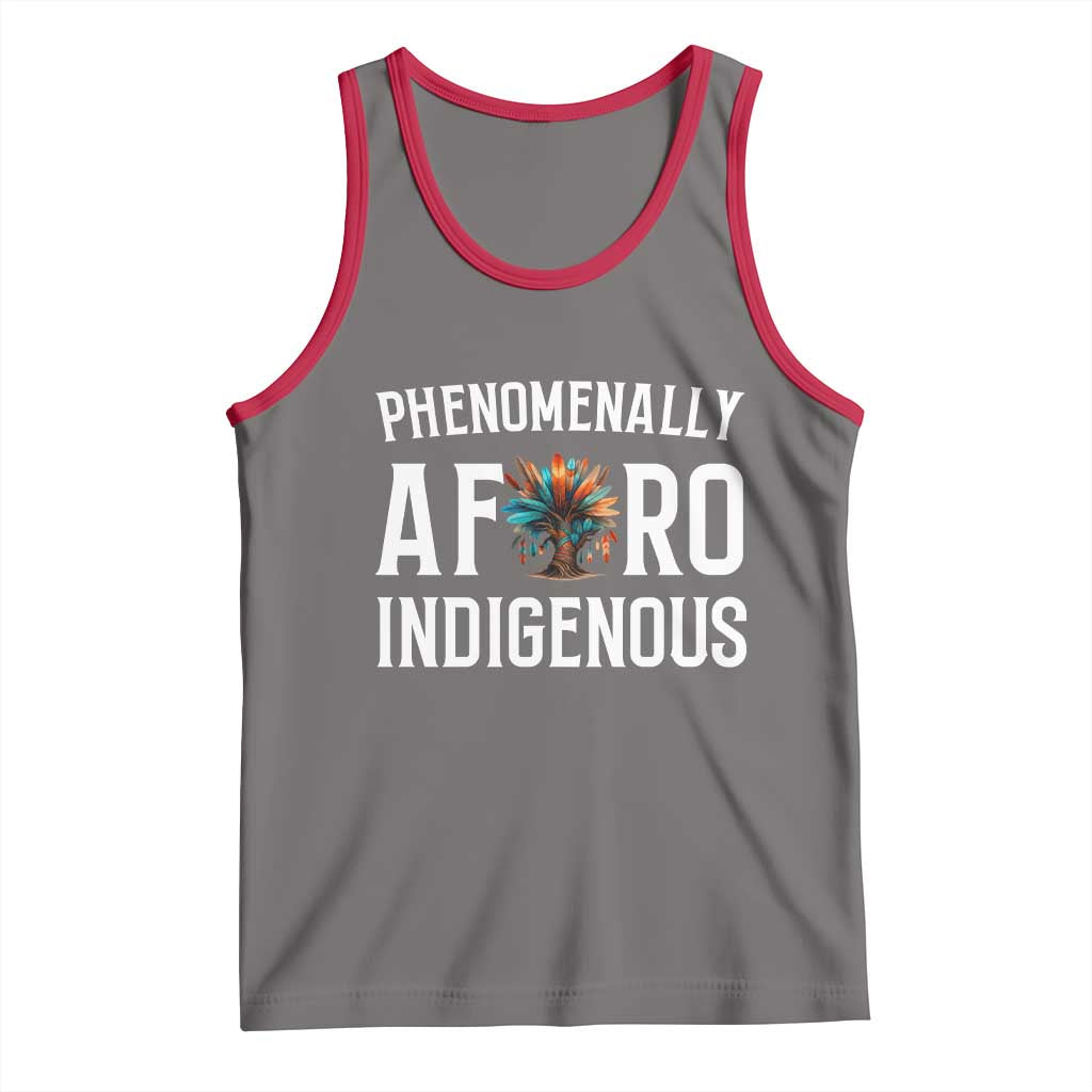 Afro Indigenous Native Pride Phenomenally Indigenous People Tank Top TS14 Deep Heather Red Print Your Wear