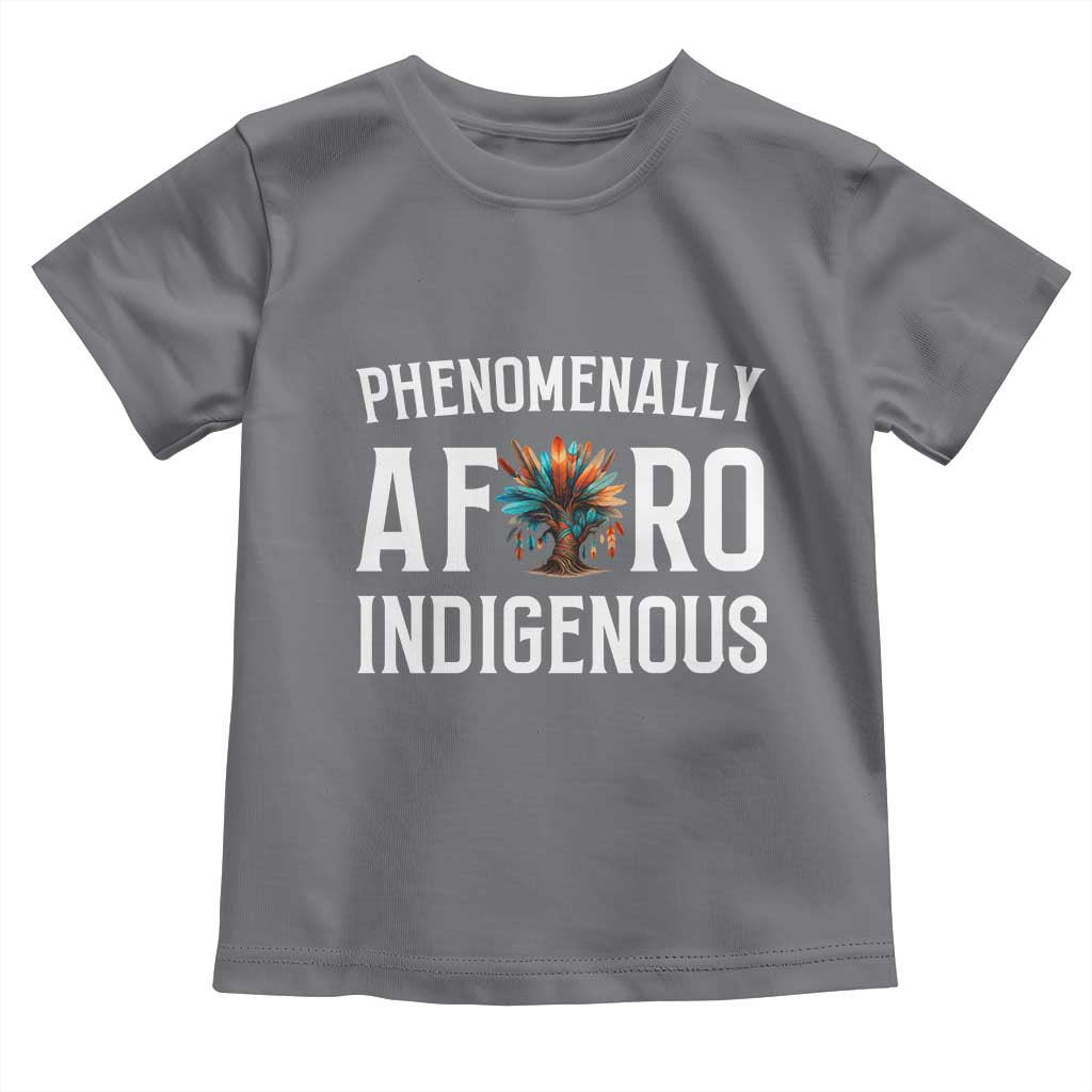 Afro Indigenous Native Pride Phenomenally Indigenous People Toddler T Shirt TS14 Charcoal Print Your Wear