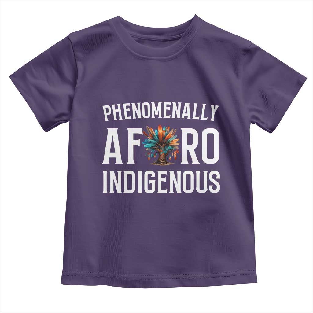 Afro Indigenous Native Pride Phenomenally Indigenous People Toddler T Shirt TS14 Purple Print Your Wear