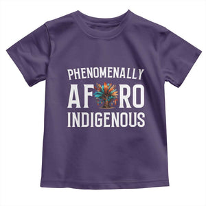 Afro Indigenous Native Pride Phenomenally Indigenous People Toddler T Shirt TS14 Purple Print Your Wear