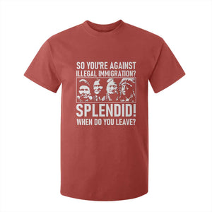 Funny Native American T Shirt For Kid So You Are Against Illegal Immigration Splendid When Do You Leave TS14 Red Print Your Wear