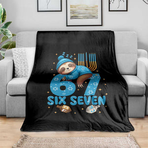 67 Six Seven Meme Throw Blanket Funny Hanukkah Sloth TS14 Print Your Wear