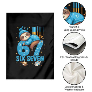 67 Six Seven Meme Garden Flag Funny Hanukkah Sloth TS14 Print Your Wear