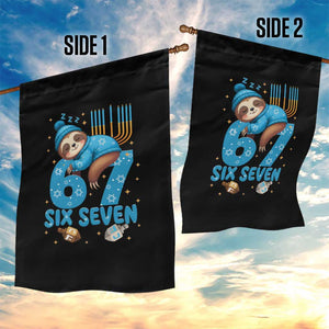 67 Six Seven Meme Garden Flag Funny Hanukkah Sloth TS14 Print Your Wear