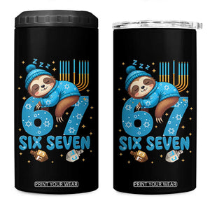 67 Six Seven Meme 4 in 1 Can Cooler Tumbler Funny Hanukkah Sloth TS14 One Size: 16 oz Black Print Your Wear