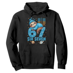 67 Six Seven Meme Hoodie Funny Hanukkah Sloth TS14 Black Print Your Wear