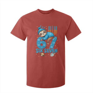 67 Six Seven Meme T Shirt For Kid Funny Hanukkah Sloth TS14 Red Print Your Wear