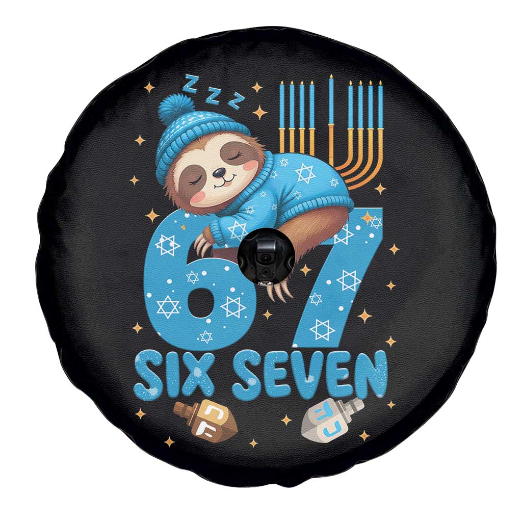 67 Six Seven Meme Spare Tire Cover Funny Hanukkah Sloth TS14 Print Your Wear