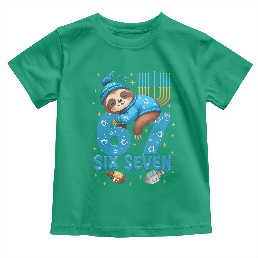 67 Six Seven Meme Toddler T Shirt Funny Hanukkah Sloth TS14 Irish Green Print Your Wear