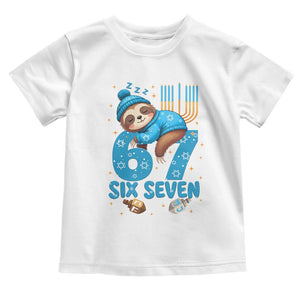 67 Six Seven Meme Toddler T Shirt Funny Hanukkah Sloth TS14 White Print Your Wear