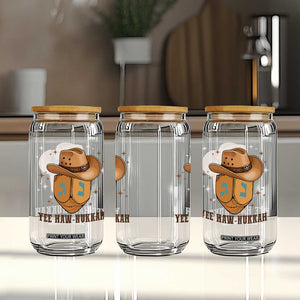 Yee Haw Nukkah Glass Can Funny Cowboy Hanukkah TS14 Print Your Wear