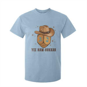 Yee Haw Nukkah T Shirt For Kid Funny Cowboy Hanukkah TS14 Light Blue Print Your Wear