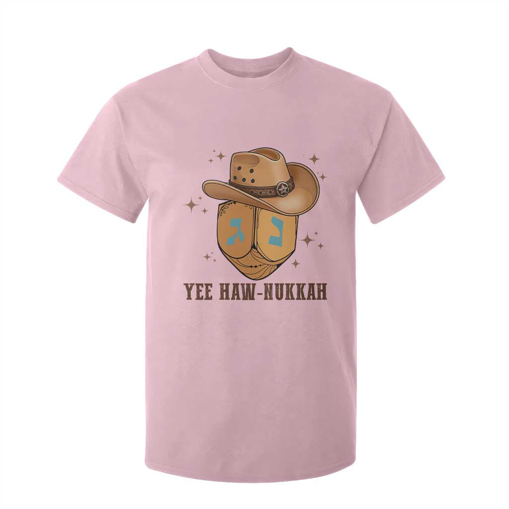 Yee Haw Nukkah T Shirt For Kid Funny Cowboy Hanukkah TS14 Light Pink Print Your Wear