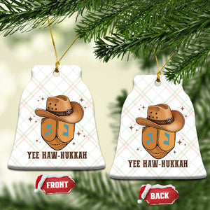 Yee Haw Nukkah Ceramic Ornament Funny Cowboy Hanukkah TS14 Print Your Wear