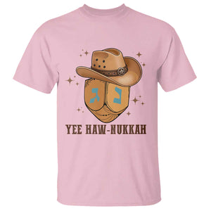 Yee Haw Nukkah T Shirt Funny Cowboy Hanukkah TS14 Light Pink Print Your Wear