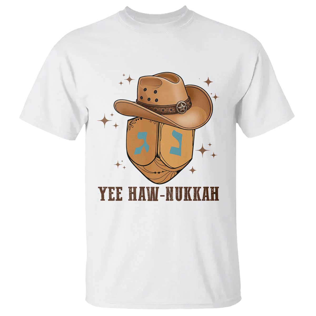 Yee Haw Nukkah T Shirt Funny Cowboy Hanukkah TS14 White Print Your Wear