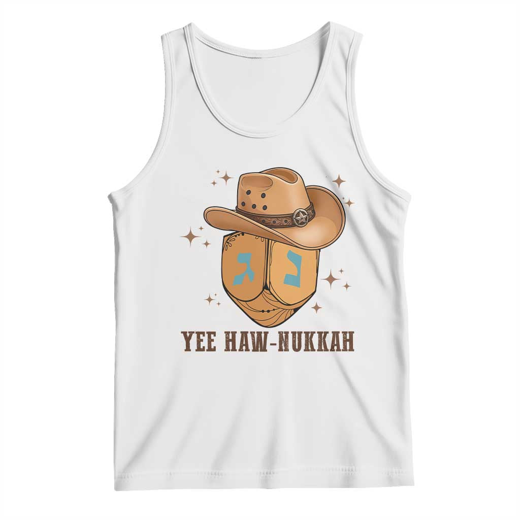 Yee Haw Nukkah Tank Top Funny Cowboy Hanukkah TS14 White Print Your Wear