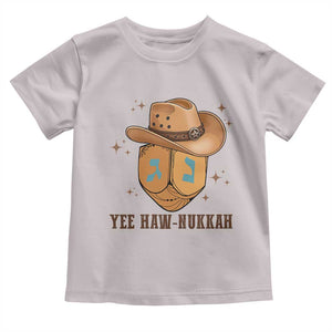 Yee Haw Nukkah Toddler T Shirt Funny Cowboy Hanukkah TS14 Ice Gray Print Your Wear