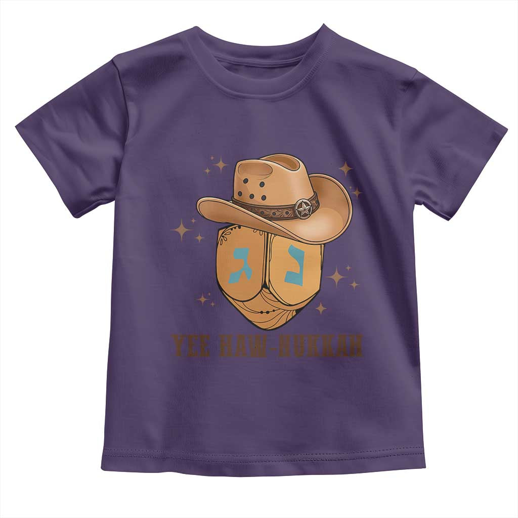 Yee Haw Nukkah Toddler T Shirt Funny Cowboy Hanukkah TS14 Purple Print Your Wear