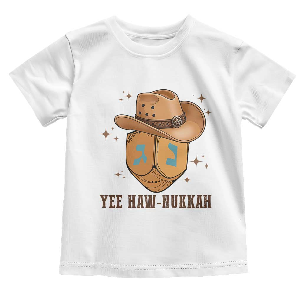 Yee Haw Nukkah Toddler T Shirt Funny Cowboy Hanukkah TS14 White Print Your Wear