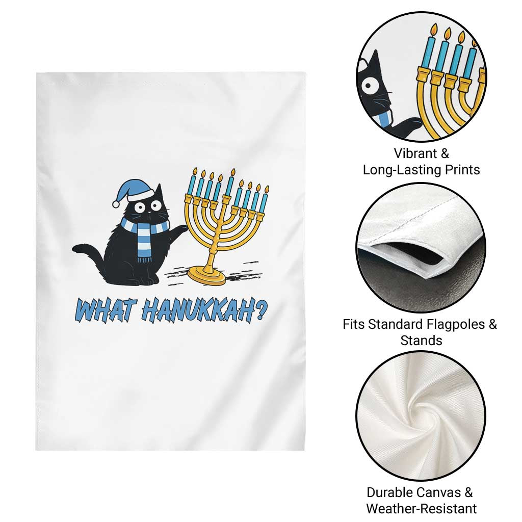 Funny Black Cat Hanukkah Chanukah Garden Flag TS14 Print Your Wear