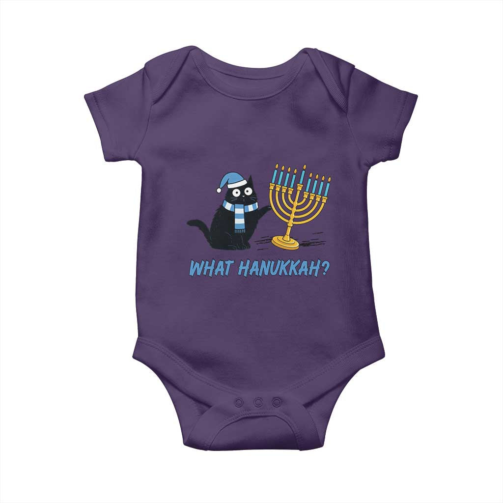 Funny Black Cat Hanukkah Chanukah Baby Onesie TS14 Purple Print Your Wear