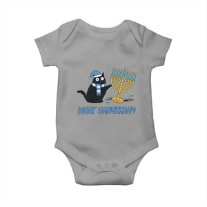 Funny Black Cat Hanukkah Chanukah Baby Onesie TS14 Sport Gray Print Your Wear