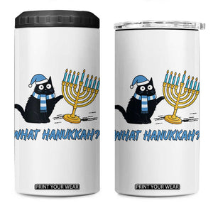 Funny Black Cat Hanukkah Chanukah 4 in 1 Can Cooler Tumbler TS14 One Size: 16 oz White Print Your Wear