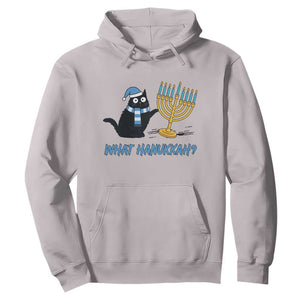 Funny Black Cat Hanukkah Chanukah Hoodie TS14 Ice Gray Print Your Wear
