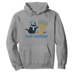 Funny Black Cat Hanukkah Chanukah Hoodie TS14 Sport Gray Print Your Wear