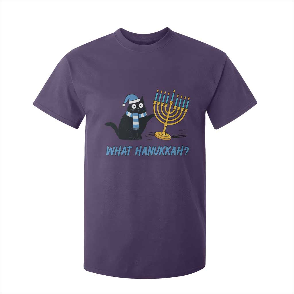 Funny Black Cat Hanukkah Chanukah T Shirt For Kid TS14 Purple Print Your Wear