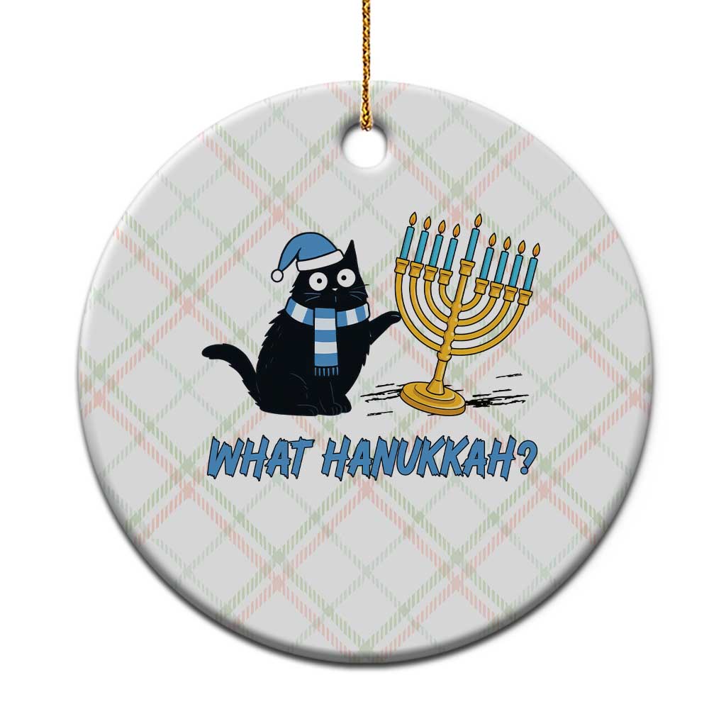 Funny Black Cat Hanukkah Chanukah Ceramic Ornament TS14 1pc Christmas Plaid Print Your Wear