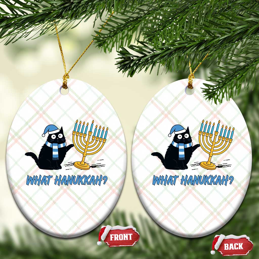 Funny Black Cat Hanukkah Chanukah Ceramic Ornament TS14 Print Your Wear
