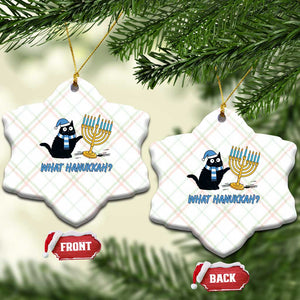 Funny Black Cat Hanukkah Chanukah Ceramic Ornament TS14 Print Your Wear