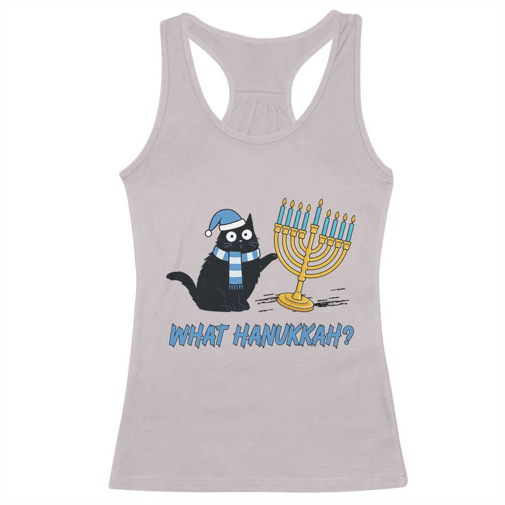 Funny Black Cat Hanukkah Chanukah Racerback Tank Top TS14 Ice Gray Print Your Wear