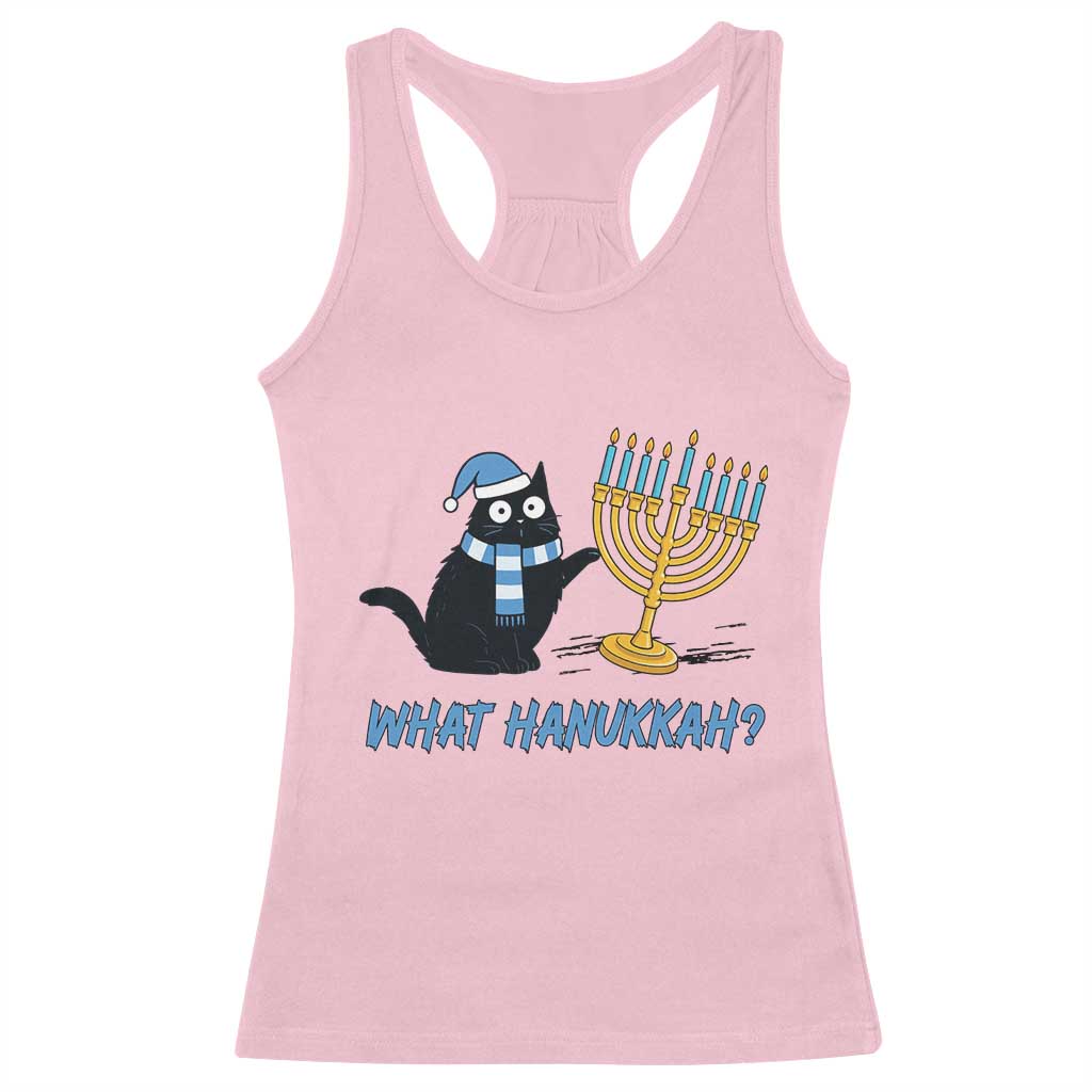 Funny Black Cat Hanukkah Chanukah Racerback Tank Top TS14 Light Pink Print Your Wear