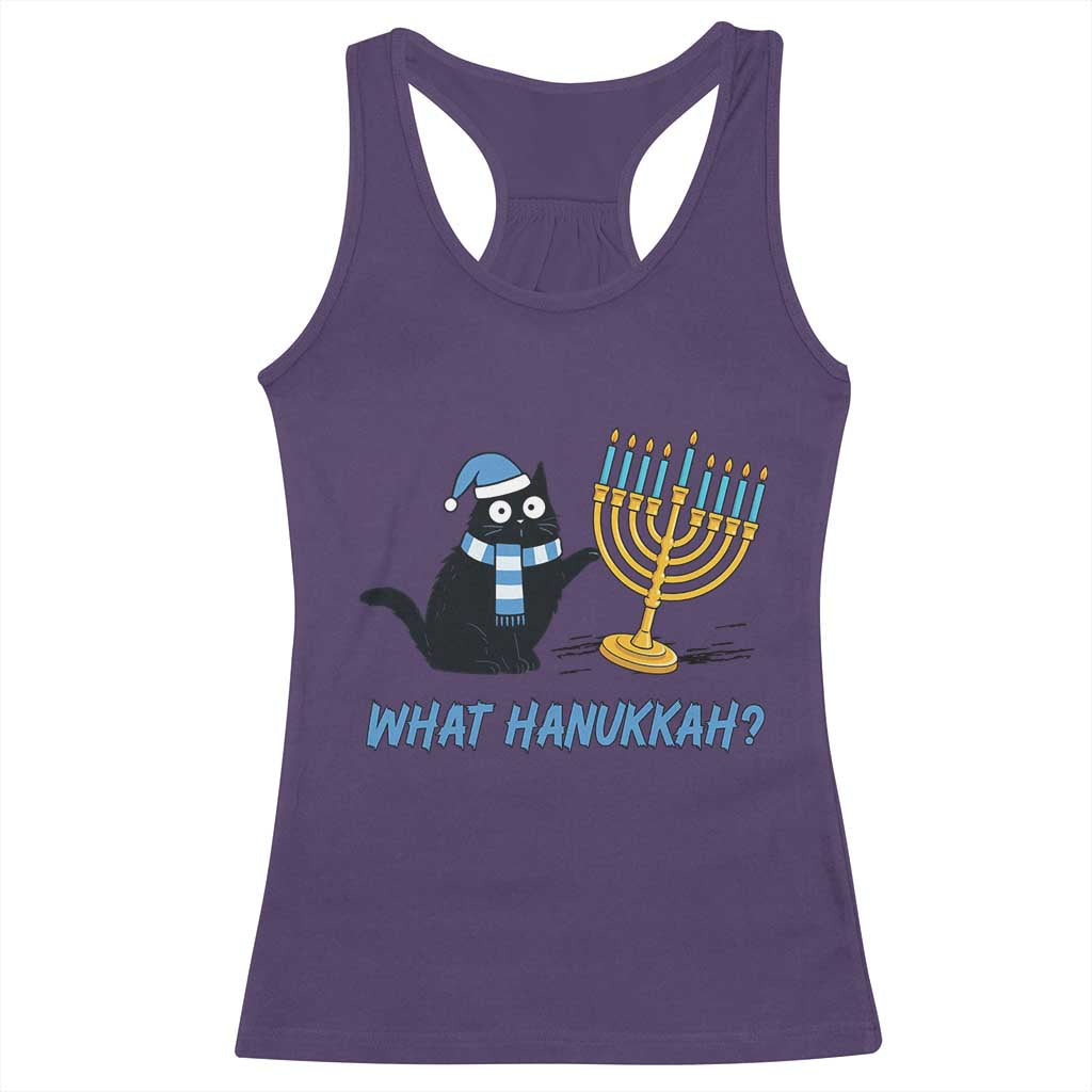 Funny Black Cat Hanukkah Chanukah Racerback Tank Top TS14 Purple Print Your Wear
