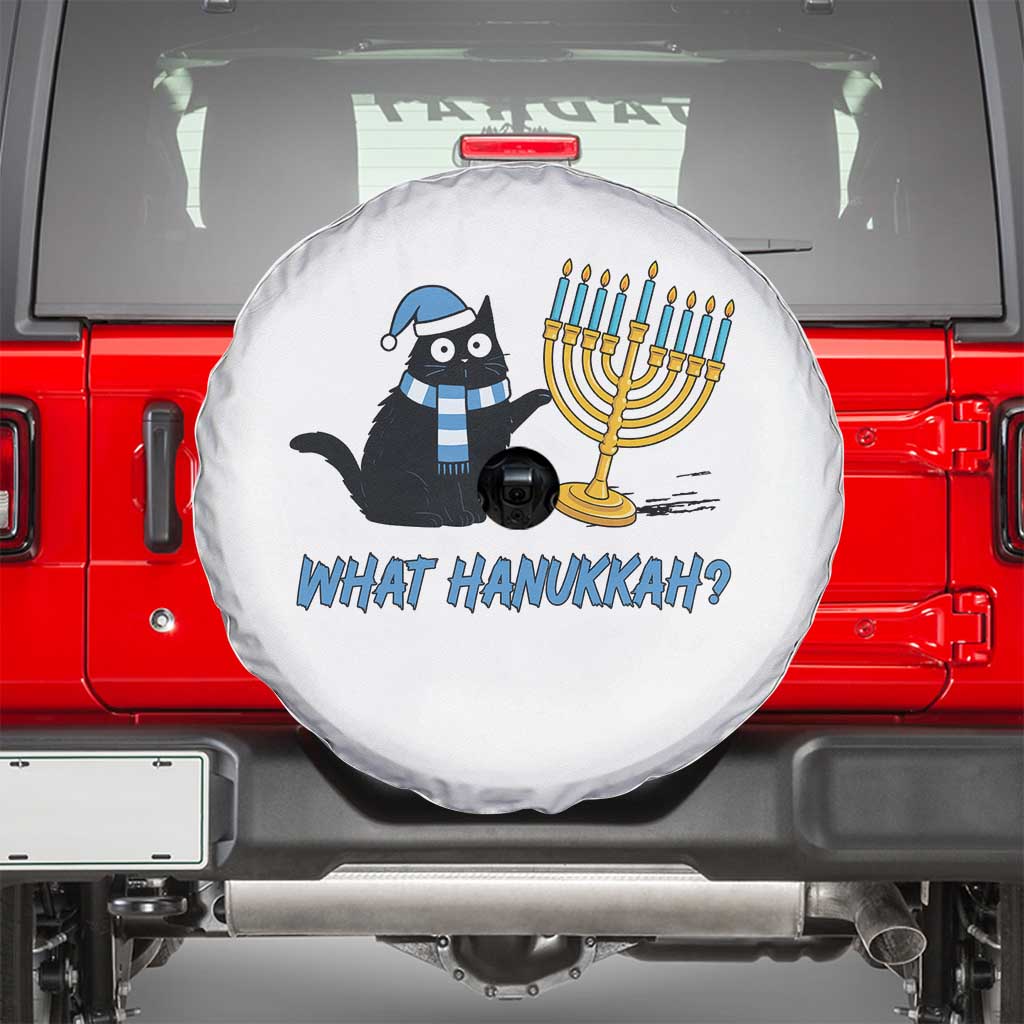 Funny Black Cat Hanukkah Chanukah Spare Tire Cover TS14 White Print Your Wear
