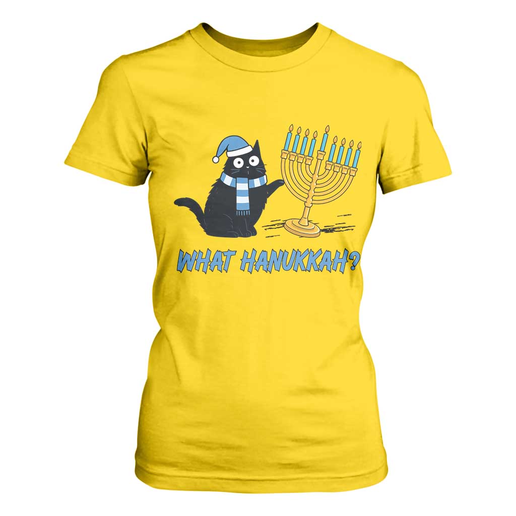 Funny Black Cat Hanukkah Chanukah T Shirt For Women TS14 Daisy Print Your Wear
