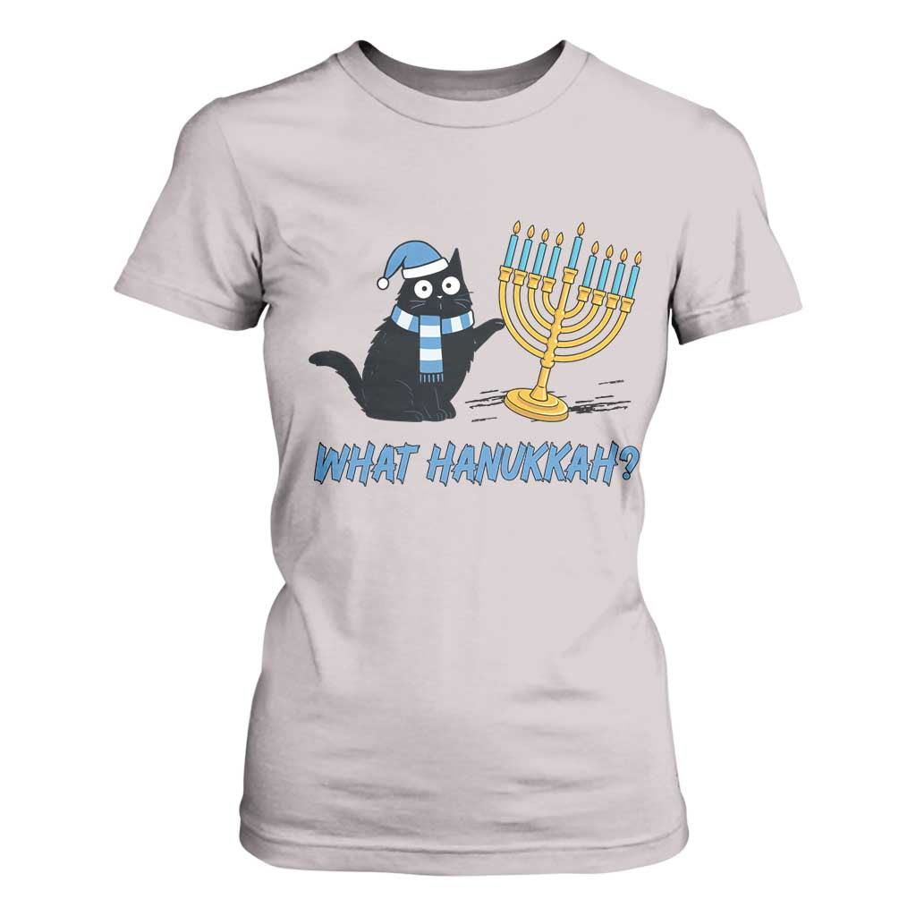 Funny Black Cat Hanukkah Chanukah T Shirt For Women TS14 Ice Gray Print Your Wear