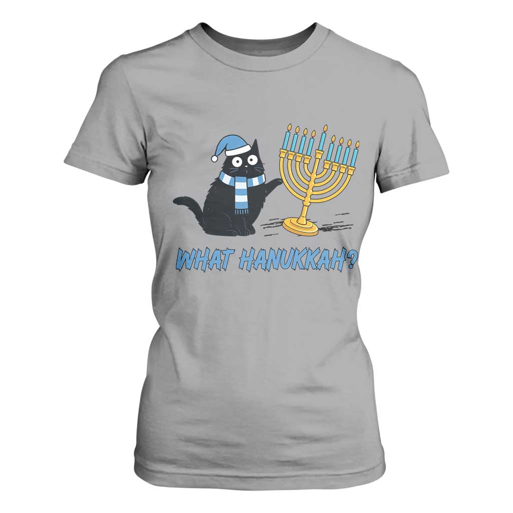Funny Black Cat Hanukkah Chanukah T Shirt For Women TS14 Sport Gray Print Your Wear