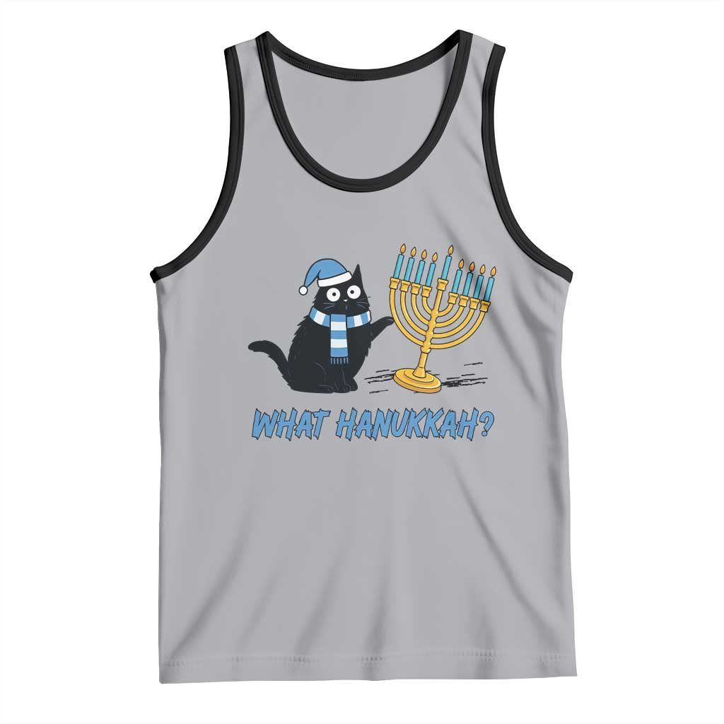 Funny Black Cat Hanukkah Chanukah Tank Top TS14 Athletic Heather Black Print Your Wear